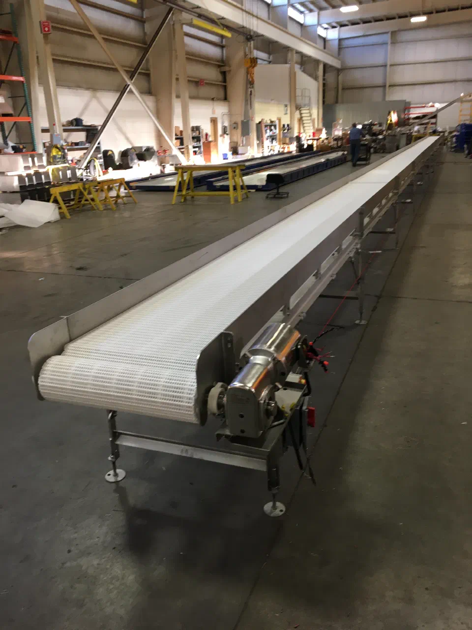 An installed overhead conveyor run