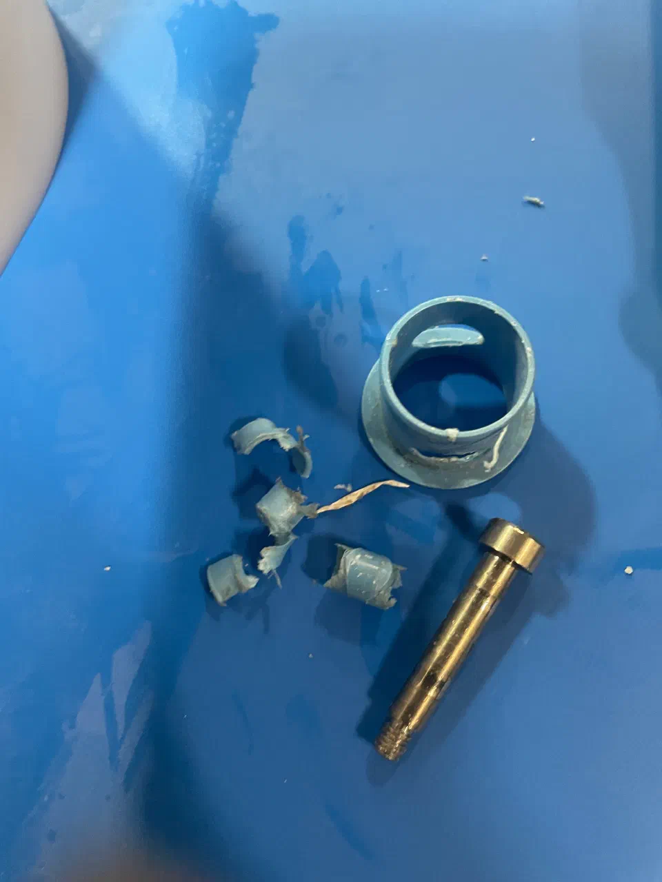 A failed compliant bushing from the pick tool