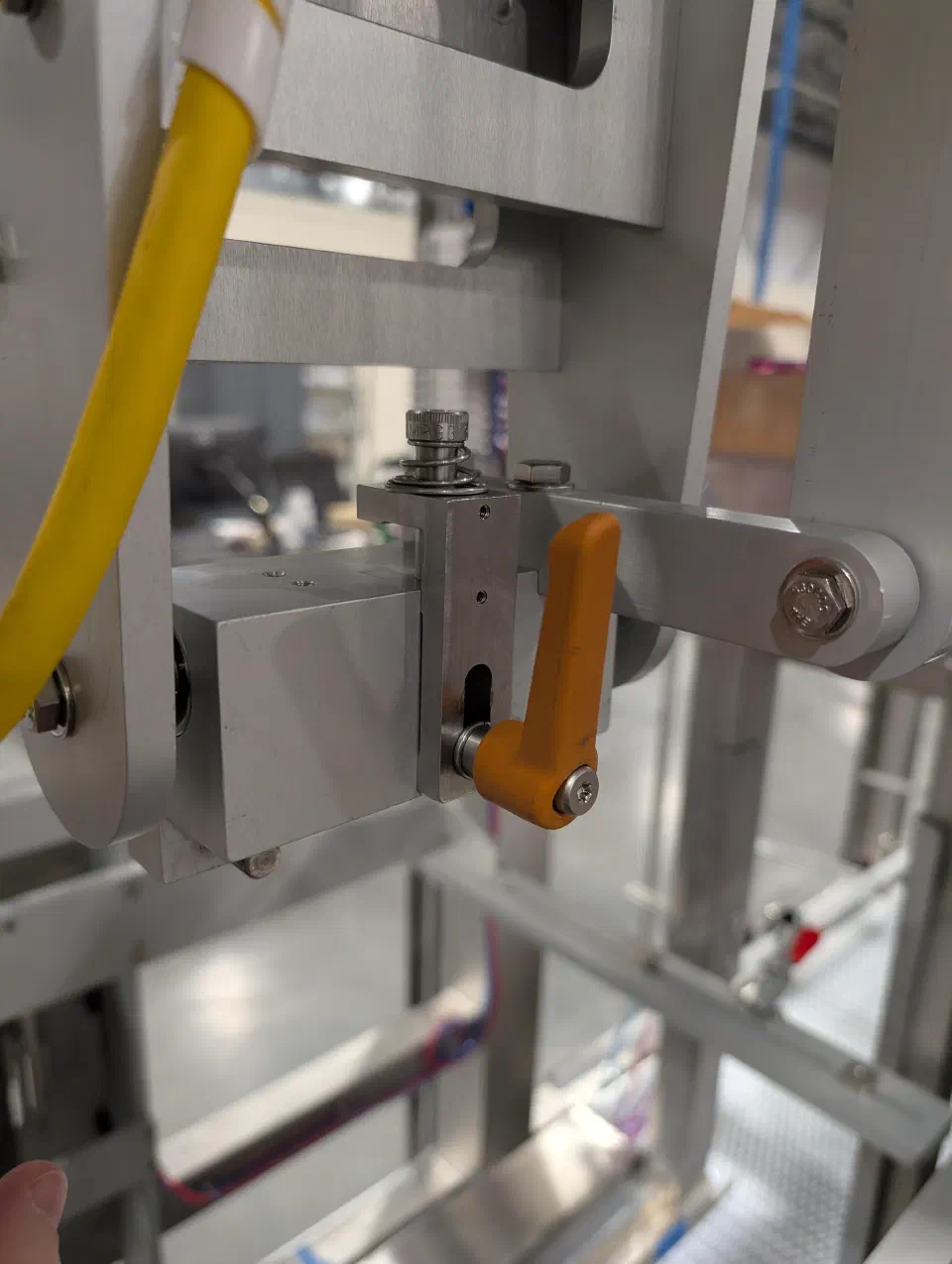 The tool locking mechanism added after a tool came off the robot during testing