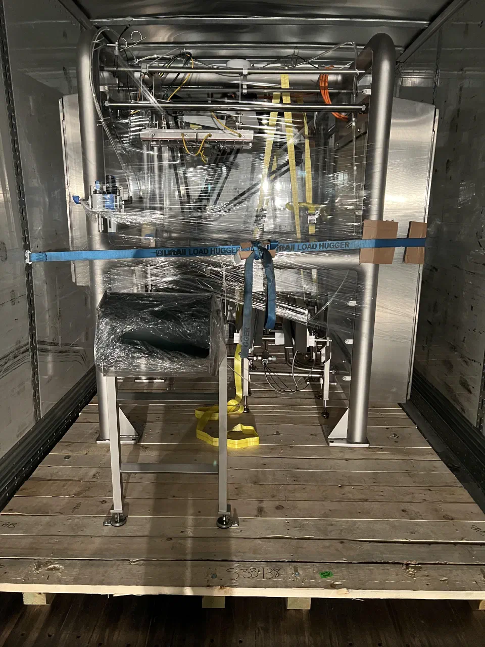 The completed system wrapped for shipping
