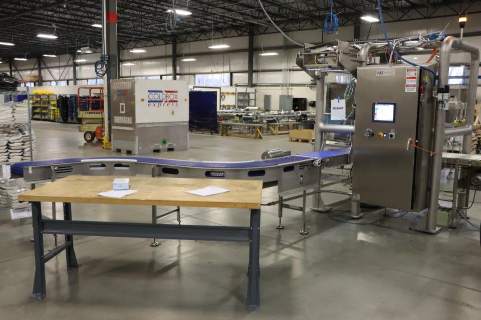 Another view of the assembled cell and infeed curve