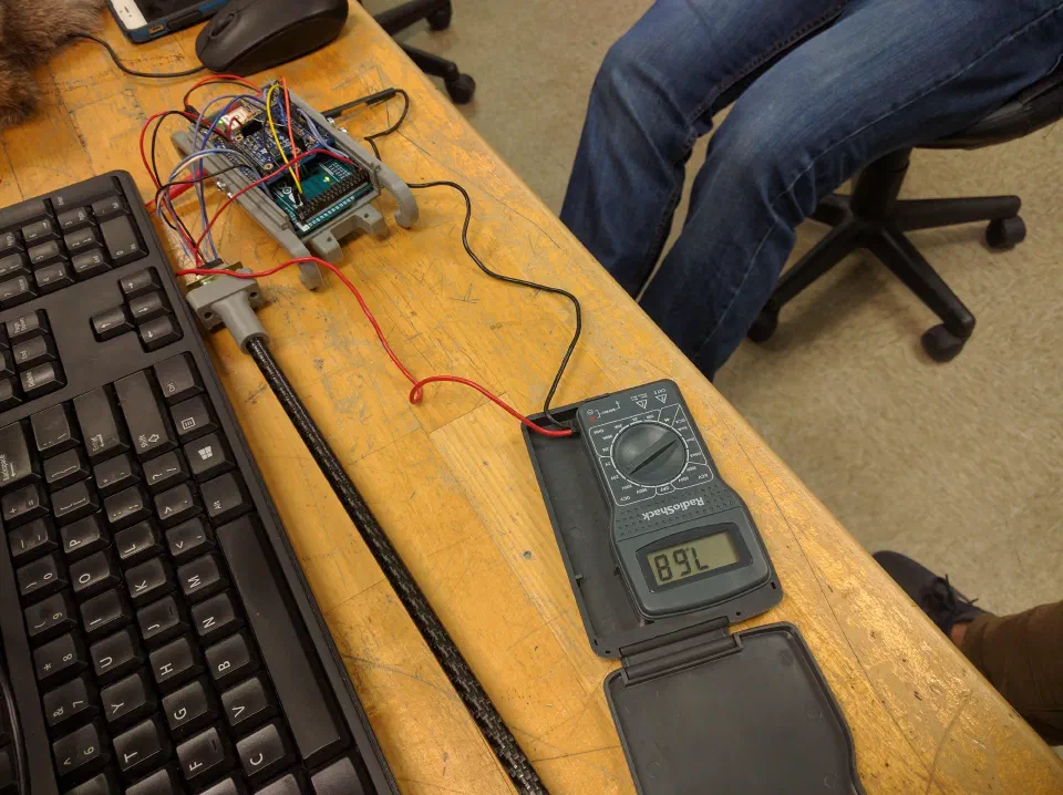 Bench testing the electronics